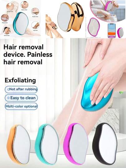 Painless Hair Removal Epilator For Men And Women, Portable And Gentle Hair Removal Device, Exfoliates Skin Gently, Depilation Tool, Reusable, Suitable For Legs, Arms, Back And Body