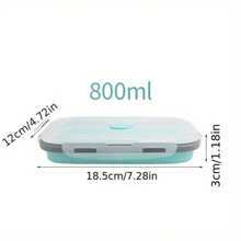 [1/4 Stück zusammenklappbare Silikon Lebensmittel Aufbewahrungsbehälter] 1/4 Stück Silikon Lebensmittel Aufbewahrungsbehälter mit Deckeln, zusammenklappbare Lunchbox Set, mikrowellen- und spülmaschinenfest, platzsparendes Design, tragbar für Schule, Büro und Heimküche, Schulmaterial