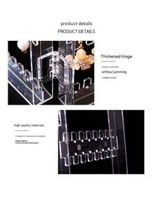 1 Pair Large Jewelry Storage Boxes - Earring And Necklace Storage Boxes With 360° Display Stand | Premium Travel Boxes For Home, Dorm, Bridal Accessories - Holiday Gift Ideas