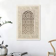 قطعة واحدة، زاوية من المسجد، لوحة ديكورية فنية بدون إطار، طباعة ملصق حائطي، قماش مقاوم للماء، مناسب للمنزل والمكتب والغرفة والصالة والدراسة والحمام والبار، ديكور الحائط ومناسب كهدية عطلة مثالية