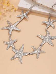 1 szt. Ocean Vacation Style Starfish Waist Chain, seksowny plażowy sztuczny perłowy kwiat Body Chain do codziennego noszenia przez kobiety i na wakacje
