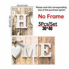 3PCS Home Canvas Wall Art Set, Art Deco Modern Home Decor, Wood Framed Love Poster, Modern Landscape Theme, Ink Art Print, Suitable For Living Room, Bedroom, Bathroom, Dining Room, Indoor And Outdoor, Seasonal Fall And Winter Wall Hanging Decoration, Family Home Wall Art, Gift, Creative Home Wall Decoration, Living Room, Kitchen, Cafe, Dormitory Wall Art Canvas Poster Gifts Birthday Graduation