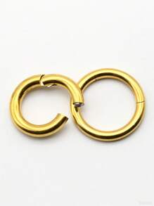 1 pieza de gran calibre Clicker de septum de 10 mm a 2 mm 12G, redondo, liso, de acero inoxidable 316L, pendientes únicos con bisagra, aro de segmento de septum perforado grande, joyería corporal punk para expansión de orejas
