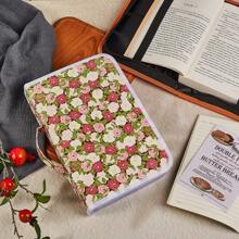 1 pieza Estuche con cremallera de estilo bohemio, estuche multifuncional para portadas de libros y cuadernos, útiles escolares para volver al colegio