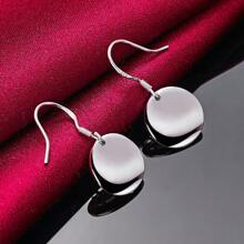 Smooth Bump Round Drop Earrings For Woman Wedding Engagement Fashion Party Charm Jewelry
