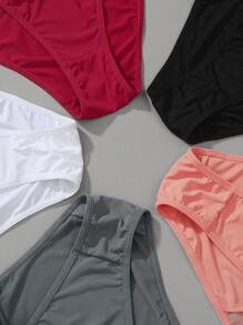 VKME Set da 5 pezzi di mutande a vita bassa sexy in pizzo traforato