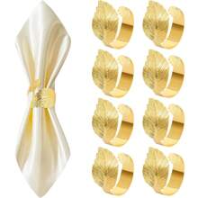 1 Set goldene Serviettenringe und -halter, hohle Serviettenklammern aus Metall, elegante Dekoration für Familientreffen, Küchentisch, Abendessen, Picknick, Hochzeit, Party, Osterevent