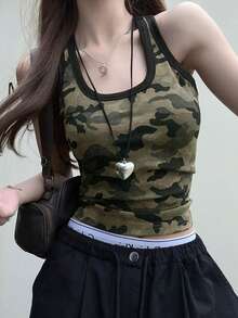 美式迷彩印花女式背心，夏季 - 彩色 - 查看 5