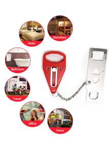 Travel Portable Door Lock Extra Lock, Stainless Steel Secure When Traveling And Staying In Hotels, Provide Extra Privacy And Security Portable Door Lock Home Security Door Lock Travel Locks For Additional Privacy Perfect For Traveling Hotel Back To School Travel Accessories Travel Outdoor Gear