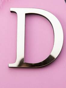 Pegatinas decorativas de pared de letras de espejo acrílico 3D gruesas, 10cm/15cm/20cm letras autoadhesivas extraíbles de espejo acrílico, resistentes al agua y a la corrosión