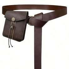 2pcs/1pc Medieval Viking Style Waist Belt And Small Pouch, Suitable For LARP, Renaissance Fair, Halloween And Renaissance - Multicolor - View 6