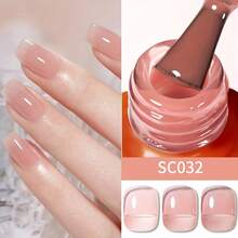 Tonitu g. Tonitu G 7ml Gelee Gel Nagellack - 7 leuchtende Farben, Abweichbar, UV/LED-Aushärtung, transluzentes nude rosa rot mintgrün milchiges rot semi-permanenter Gel-Nagellack für Maniküre zu Hause, im Salon und Nagelkunst, Geschenk für Frauen Nägel - Verschiedenfarbig - Übersicht 3