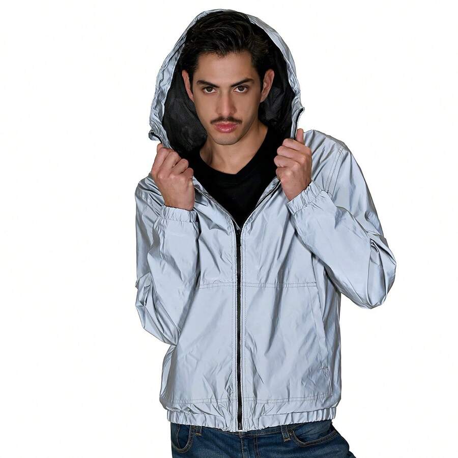Chamarra Reflejante Repelente Casual - Gris - Ver 1