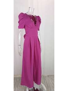 Women Jumpsuits - Hot Pink - View 3