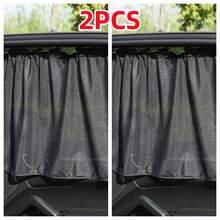 2pcs/4pcs Car Sunshade Summer Curtains Summer Mesh Suction Cup Type Car Privacy Curtains Car Windows Sun Protection Sunshade Side Gear