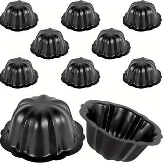 Molde de pastel de calabaza mini de 4 pulgadas, bandeja de hornear antiadherente con forma de corazón y redonda, molde de pastel pequeño