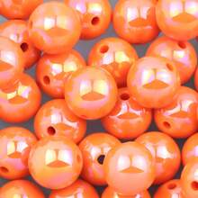 6/8/10/12/16mm Rainbow Acrylic Beads, Mixed Color Round Beads UV, Cracked Beads, Crackle Round Beads - Multiple Color Options, Round Hole Loose Beads Suitable For DIY Jewelry Making Bracelets Necklaces Or Craft Pen Decorations