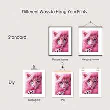 Tranh treo tường không khung in hình báo hồng, tranh vẽ động vật họ mèo đầy cuốn hút, thích hợp trang trí nhà cửa, phòng ngủ, phòng khách, phòng tắm, văn phòng và quán cà phê. - Nhiều màu - Xem 3