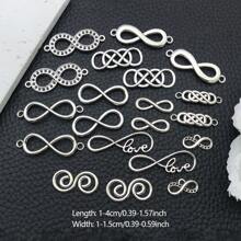 20pcs Infinity Symbol Connectors Charms Alloy Heart Infinity Love Connector Charms 10 Styles Style Pendants For DIY Bracelet Necklace Jewelry Making Supplies