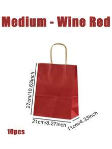 沙特 5/10 件绿色纸质礼品袋，派对用简约纯色礼品包装袋，礼品袋，派对用现代纸质礼品包装袋，深绿色牛皮纸购物袋，方形厚底，沙特国庆节的理想选择