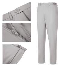 Tuxedo For Men 3 Piece Men's Suits Slim Fit Mens Suit Double Breasted Tux Blazer Vest Pants Wedding Suits Man - 銀色 - 查看 3