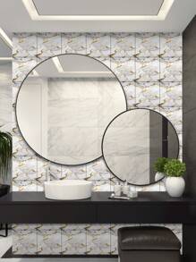 10 pegatinas adhesivas de vinilo de Salpicadero de PVC de mármol artificial autoadhesivo, pegatinas de pared autoadhesivas de corte DIY, resistentes al calor para salpicaderos de azulejos en paredes de baño y cocina, cocina, chimenea, lavadero, paredes de caravana, a prueba de agua, también para sala de estar, dormitorio y pared posterior de TV (5.9/7.87/11.8/15.7/11.4 X 22.4 pulgadas)