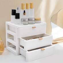 Large-Capacity Drawers, 3-Tier Storage Organizer, Sturdy PP Material, Stylish White Design - White - View 5