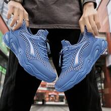 Men's Summer Slip-On Sports Sandals, Casual Water Shoes For Hiking, Trekking, Outdoor Activities - Blue - View 1