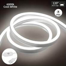Luces de tira de neón LED con control táctil alimentadas por USB - Flexibles, portátiles, sin punto ciego, iluminación de pared y armario para decoración del hogar, lectura, fondo de TV y mejora del ambiente, luces de neón para dormitorio