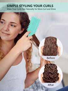 Cepillo para definir rizos, cepillo de peinado para cabello rizado para desenredar, dar forma y definir rizos para mujeres y hombres con menos tensión, diseñado por Candy Brush por Candy Brush, cepillo de pelo, peine, herramientas de peluquería, productos y accesorios de peluquería para salón de belleza, artículos de viaje esenciales