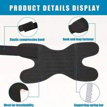 1Pc Elastic Patellar Strap Adjustable Pressure Knee Brace For Both Men And Women Suitable For Outdoor Cycling And Running Fitness Knee Protection Gym Accessories Knee Support Sports Knee Pads Gym Knee Pads