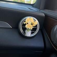 1pc Car Air Vent Clip Decor, Creative Galaxy Stars & Flower Fresh Air Conditioning Outlet Decoration - one-size - View 17