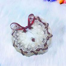 1pc Cute Cat & Dog Bibs, Teacup Poodle Lace Collar, S Size