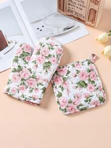 1PC Heat-Resistant Oven Mitts And Potholders, Fun Oven Mitts And Potholders, Personalized Oven Mitts And Potholders, Non-Slip Kitchen Accessories, Festive Holiday Cooking Gifts Friendly For Home And Kitchen Organization - Oven Mitts and Mats - View 15
