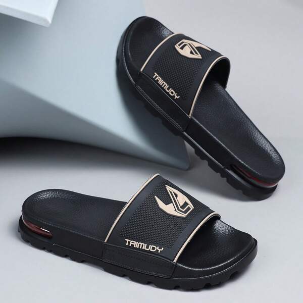 Chanclas con cojín de aire para hombres, zapatos playeros con absorción de impacto, sandalias para exteriores antideslizantes y con amortiguación