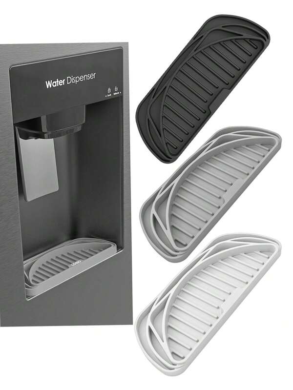Kühlschrankablauftablett, Silikon Wasserspender Abtropftablett Sammler, saugfähiges Abtropftablett, Kühlschrankzubehör für auslaufsicheres Abtropfbecken, Silikon Wasserfangschale Kühlschrankablaufwanne, Silikon Material für Kühlschränke