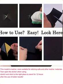 自粘皮革修补胶带，皮革修补套件，适用于沙发、家具、汽车座椅、皮革撕裂修复、可切割沙发补丁，适用于酒店/餐厅/办公室/商业用途