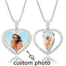 1 pieza Collar personalizado con foto redonda y alas, colgante de foto personalizado, colgante de foto personalizado "Tus alas están listas" para joyería personalizada, regalo de Navidad muy memorable, oro, plata, elegante, colorido, vintage, simple, unisex, casual, lindo, personalizado, único, regalos ideales para él, regalos ideales para ella, ella, novio, novia, papá, mamá, familia, amigos, para aniversarios, para cumpleaños, para graduación, para baile de graduación, para fiestas, otoño elegante, joyería y relojes, collares de foto de moda personalizados