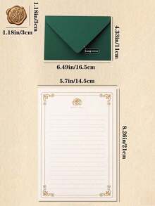 16pcs Set, 4pcs Envelopes & 10pcs High-Quality Stationery Papers & 4pcs Wax Seal Stamps, Romantic Snowflake Envelope & Letter Paper Set, Suitable For School, Wedding Cards, Invitations, Love Letters, Cards, Envelopes, Wax Seals, Party Decorations,School Supplies,Back To School - Multicolor - View 7