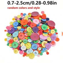 100/200/660pcs Resin Buttons For Sewing DIY Crafts Multi-Size Paintable Buttons Handmade Art Supplies For Clothing Scrapbooking Home Decor - Multicolor - View 2