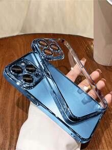 Basic Phone Case. Clear Case With Contrasting Frame. Compatible With IPhone 15/15 Pro (1 Unit) - 淺藍色 - 查看 2