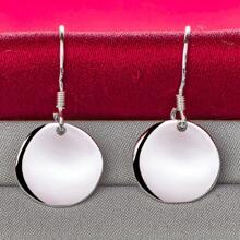 Smooth Bump Round Drop Earrings For Woman Wedding Engagement Fashion Party Charm Jewelry