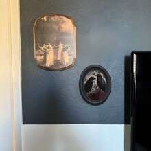 Vintage Two Crows On Rose Wall Art - Handcrafted Wooden Decor, Oval Animal Landscape Sign (5.25x4.16 Inches), Perfect For Halloween, Christmas & Thanksgiving, Christmas Decor