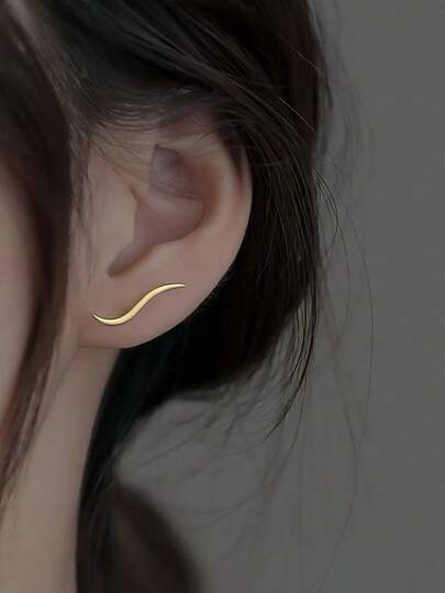 Pendientes de plata de ley de diseño único apropiados para vestimenta de diario, joyería de verano para mujeres