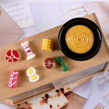 Juego de 8/9 piezas de comida miniatura japonesa, que incluye decoración de escena, accesorios para casas de muñecas, juguetes, comida miniatura para jugar, accesorios de fotografía, decoración de paisaje en miniatura, decoración del hogar, regalo pequeño - multicolor - Ver 11