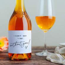 For 60ml-Bridesmaid Proposal Mini Champagne Labels - Set Of 10/20 - Will You Be My Bridesmaid Box Gift Idea - I Can't Say "I Do" Without You - Multicolor - View 10