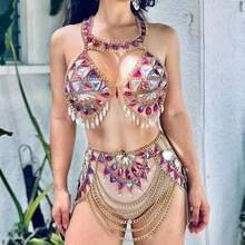 New Sexy Fashion Acrylic Jewelry Sets, Crystal Pendant Necklaces, Waist Chain, Body Chains - Multicolor - View 5