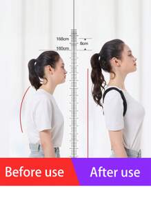 1pc Adjustable Shoulder Back Support Strap Belt S