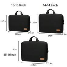Laptop Case, 15.6 Inch TSA Laptop Sleeve Computer Bag Water Resistant Computer Case Carrying Cover Compatible With Asus Notebook, Gifts For Men Women - Black - View 3