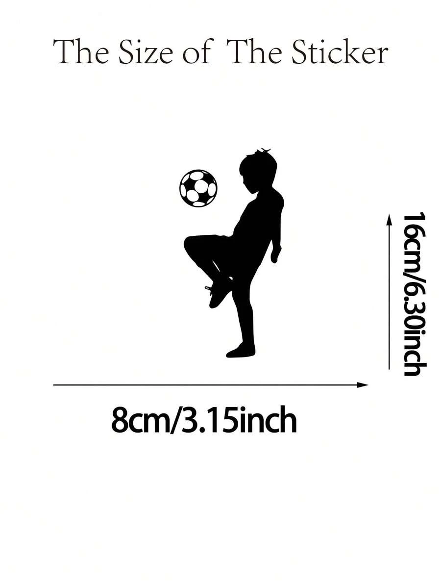 1 Piece, Switch Sticker For A Little Boy Playing Soccer - Black - View 1